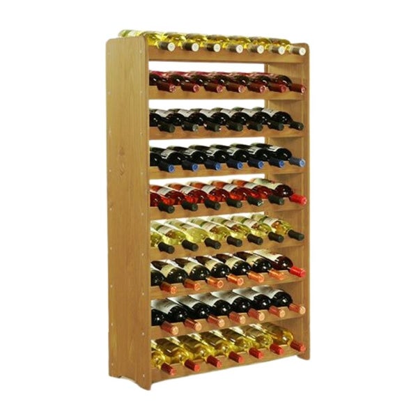 PROREGAL Weinregal Pinotwine C HxBxT 112,8 x 72,8 x 26,5 cm 63 Flaschen Massives Kiefernholz Rotbraun Geölt