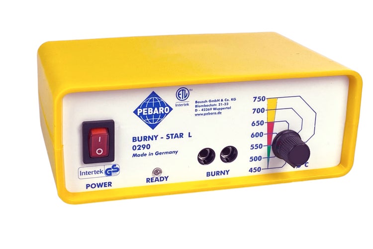 Pebaro Burny Star L Brennstation für Brandmalerei mit Temperaturregler zur präzisen Einstellung zwischen 450 und 750 Grad Celsius