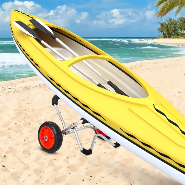 HOMCOM Kajakwagen, 75 x 43 x 46 cm, Aluminium, Silber