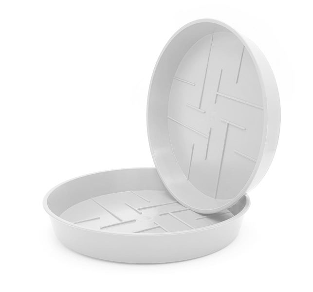 Plastard Untersetzer 5er Set Ø 35 cm Weiß - Blumentopf Pflanztopf Kübel