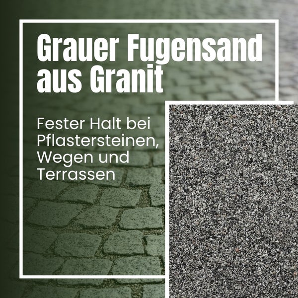 Grauer Fugensand aus Granit für Pflastersteine, Wege und Terrassen