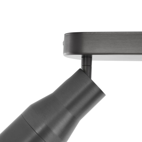 Runde Deckenleuchte Gunmetal GU10 50mm 3-flammig - Stanley