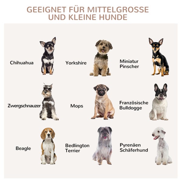PawHut Hundekäfig für Zuhause, Hundehütte, Haustierkäfig für mittelgroße Hunde, Hundebox mit Türen, Hundehaus, Transportkäfig, Weiß, 80 x 50 x 56,5 cm