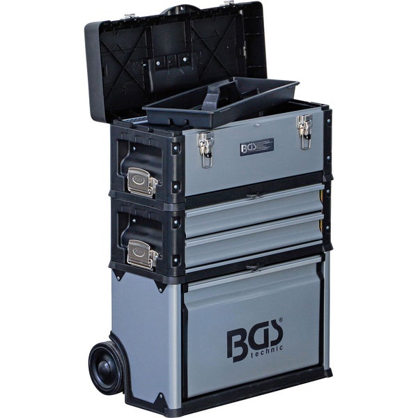 Werkzeugkoffer mit Rollen und mehreren Schubladen