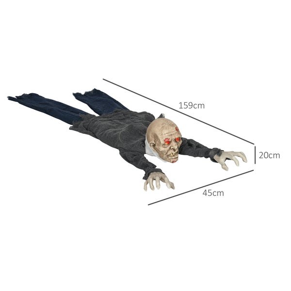HOMCOM Halloween-Dekoration, 45L x 20B x 159Hcm, Polyester, PE, Stahl, Mehrfarbig