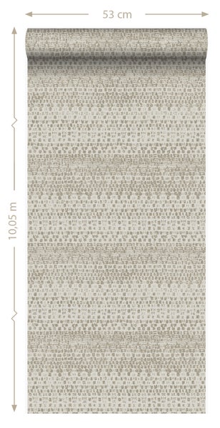 Tapetenrolle mit Muster und den Maßen 53 cm Breite und 10,05 m Länge