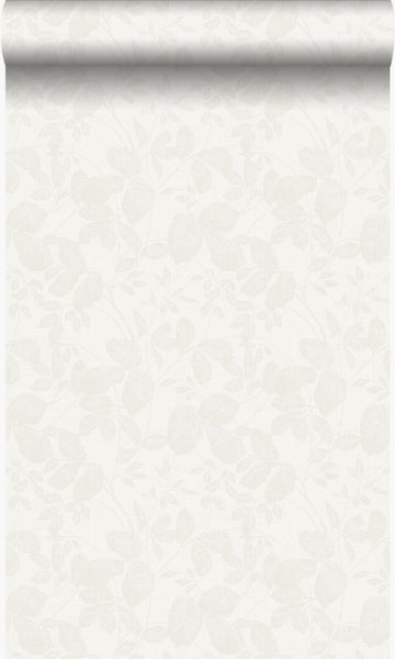 Tapetenrolle mit Blätter- und Blütenmuster