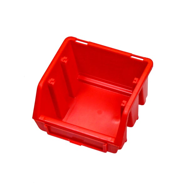 PROREGAL Sichtlagerbox 1 | HxBxT 7,5x11,6x11,2cm | Polypropylen | Rot