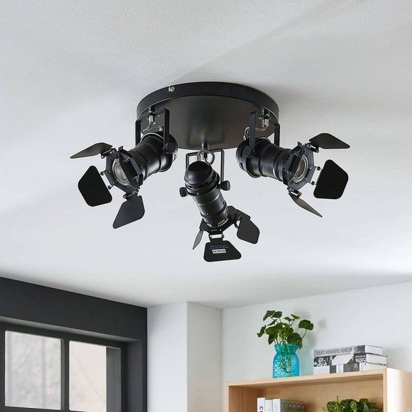 Deckenleuchte mit drei Strahlern im Studio-Stil