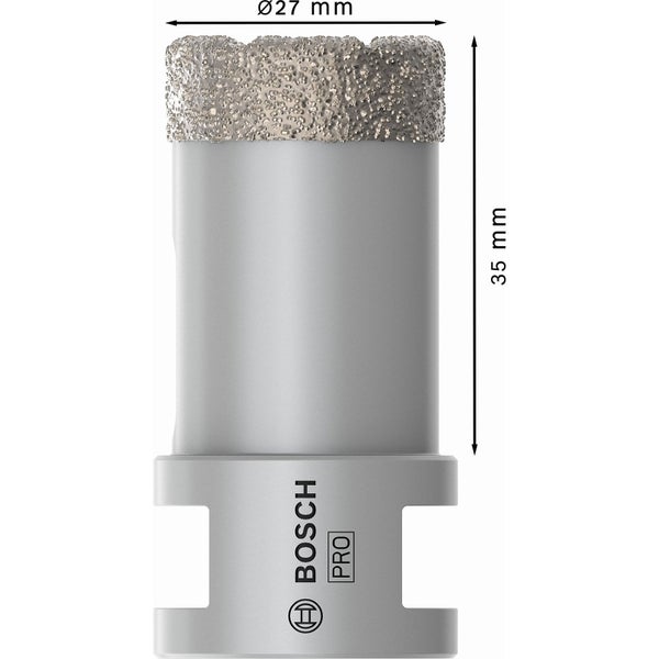 Bohrkronen-Aufsatz, 27 Millimeter Durchmesser und 35 Millimeter Länge