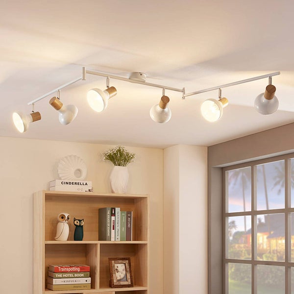 Lindby Deckenlampe Metall, Deckenstrahler schwenkbar & drehbar 6x E14 max. 40W ohne Leuchtmittel Deckenspot Spot Strahler Wohnzimmerlampe