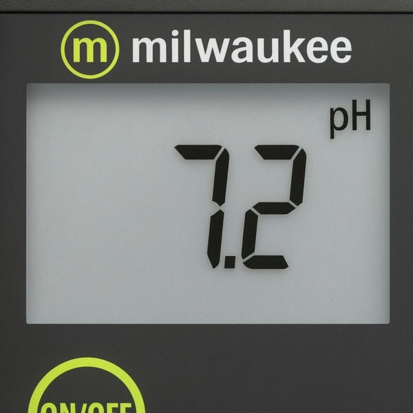Milwaukee Logo mit pH-Wert Anzeige 7.2