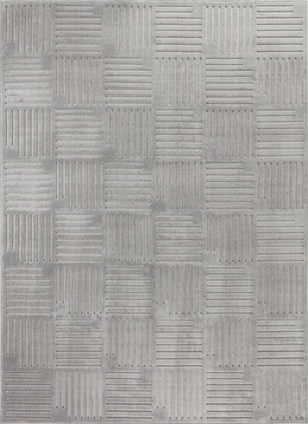 Moderner Skandinavischer Teppich für Innen-/Außenbereich Grau 120x170 cm MIDORI