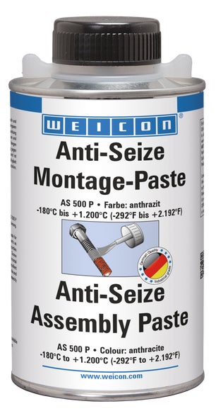 WEICON Anti-Seize Montagepaste | Schmier- und Trennmittelpaste | 0,5 kg | anthrazit