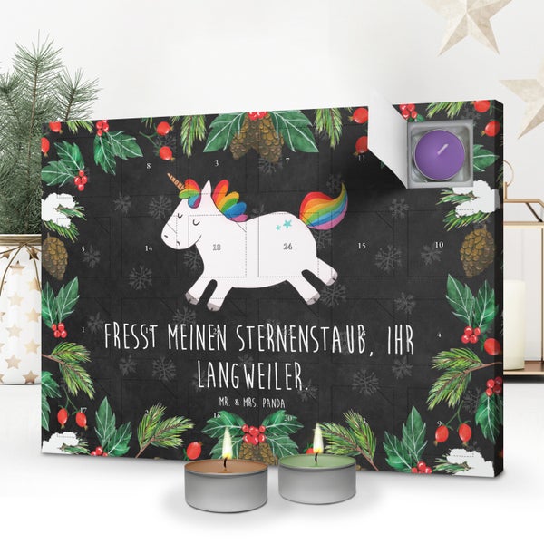 Mr. & Mrs. Panda Duftkerzen Adventskalender Einhorn Happy - Schwarz