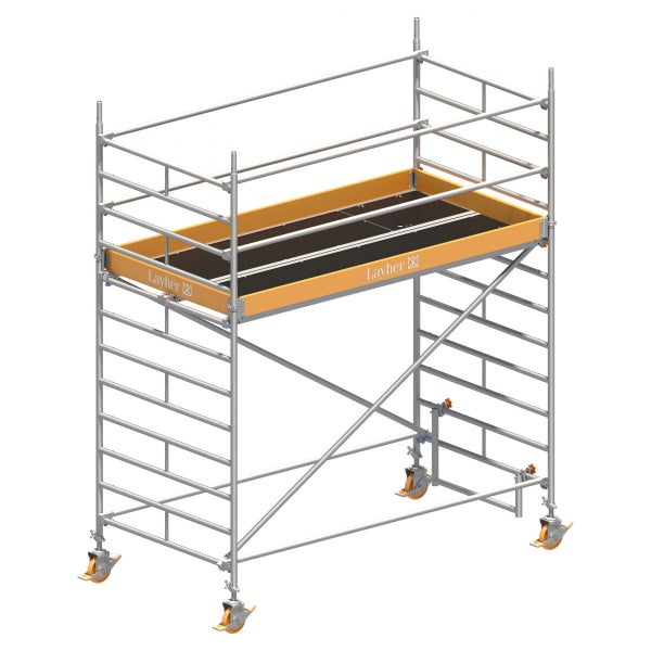 Layher Fahrgerüst mit Rollen für den flexiblen Einsatz