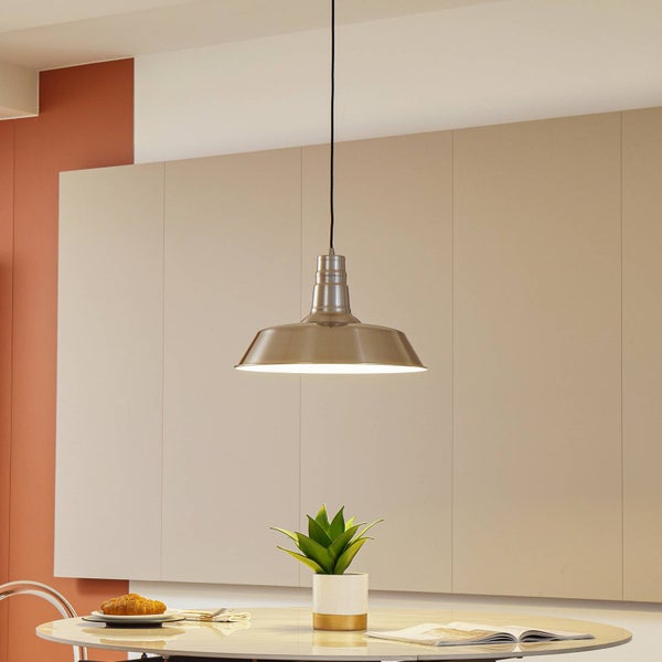 Lindby Pendelleuchte Laylan (Modern) in Alu aus Metall (1 flammig, E27) - Deckenlampe Esstischlampe Hängelampe Hängeleuchte Wohnzimmerleuchte