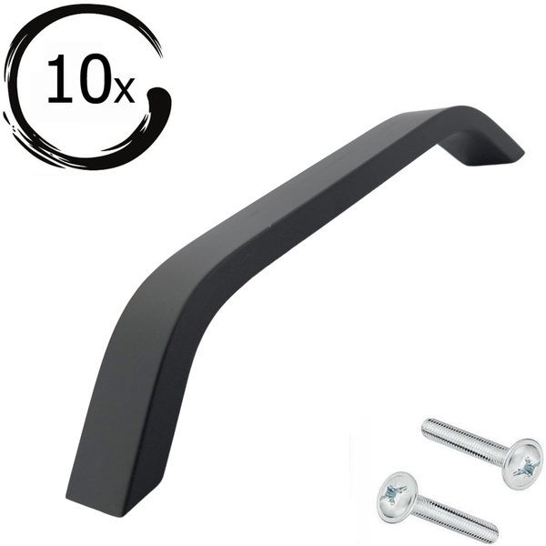 Zehn Möbelgriffe aus Metall inklusive Schrauben