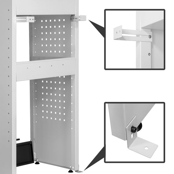 PROREGAL Fahrzeugregal KFZ | 2 Ebenen & 2 Kofferebenen | HxBxT 110x101x40cm | Lichtgrau/Anthrazit | Autoregal, Einbauregal, Kofferregal
