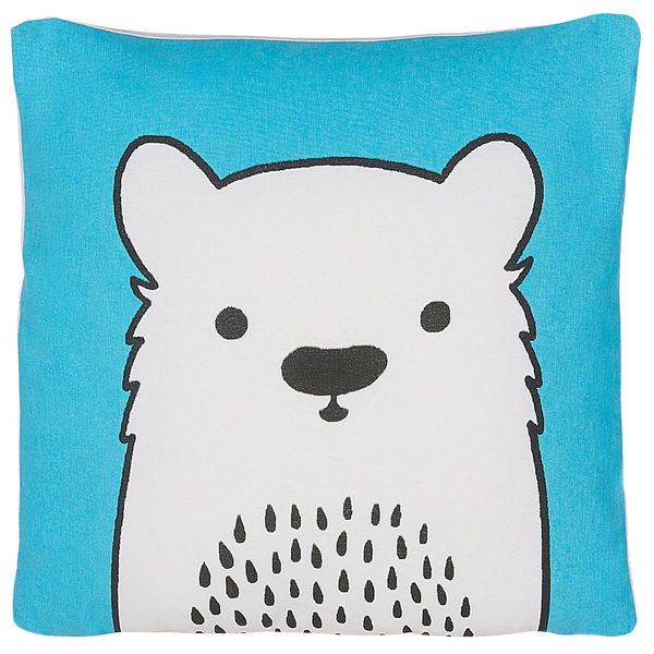 Dekokissen WARANASI Baumwolle 45 x 45 cm Blau