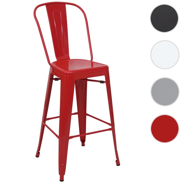 Roter Metall-Barhocker