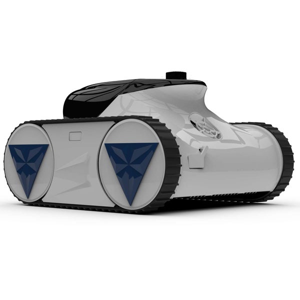 Automatischer Poolreinigungsroboter mit schwarzem Kettenantrieb zur Reinigung von Schwimmbecken.