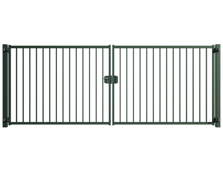 Doppeltor aus Metall für Gartenzäune