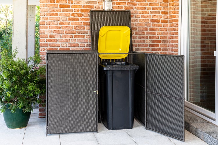 Mülltonnenabdeckung 2er, 240 Liter, grau
