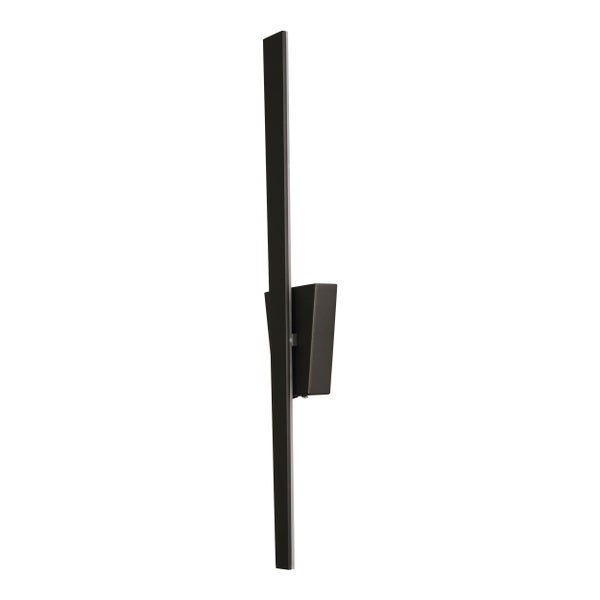 LED Wandleuchte TREVOR schwarz,  Wandlampe Metall und Kunststoff in Schwarz,, mit fest verbauten LEDs, Wandbeleuchtung innen 62 x 10 x 4,5 cm