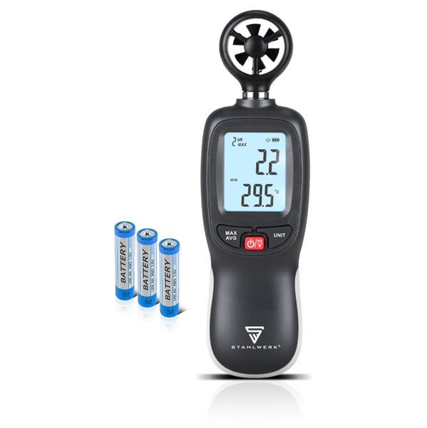 Anemometer mit Batterien der Marke Stahlwerk