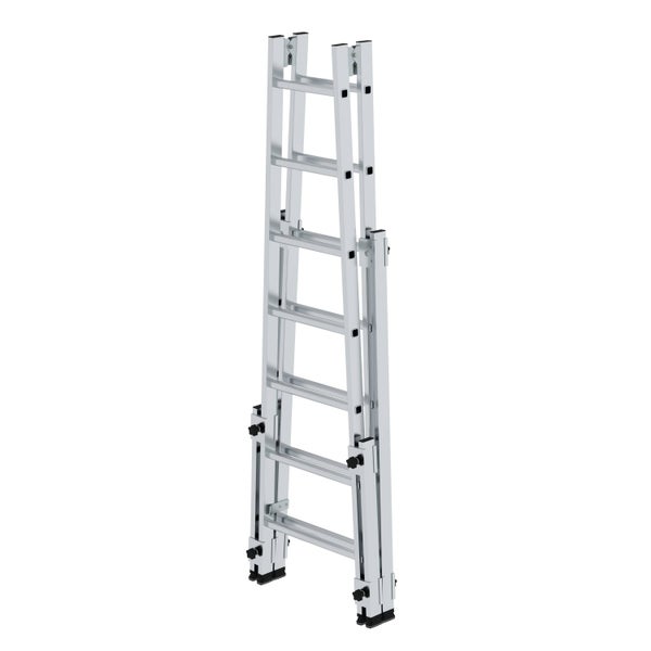 PROREGAL Sprossen-Stehleiter Treppengängig 2 x 7 Sprossen