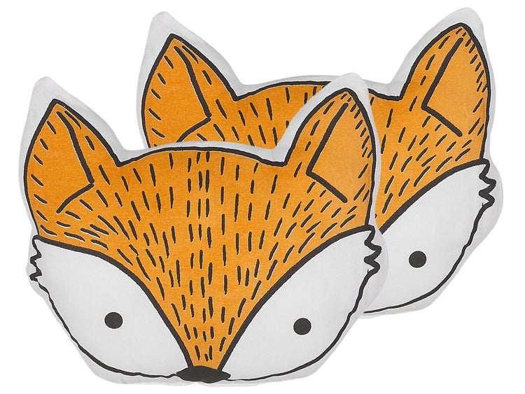 Dekokissen 2er Set VADODARA Baumwolle 50 x 40 cm Orange Fuchs