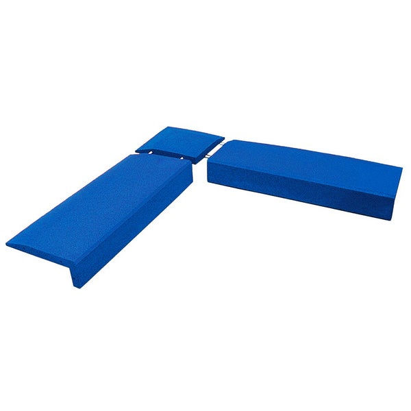 Eckstück Gummikantenverschlussband L-förmig - 40x40 cm - Blau