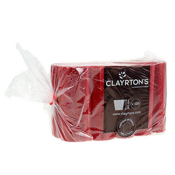 Rote Clayrton's Pflanzenetiketten aus Kunststoff, 145 Millimeter, 100 Stück.