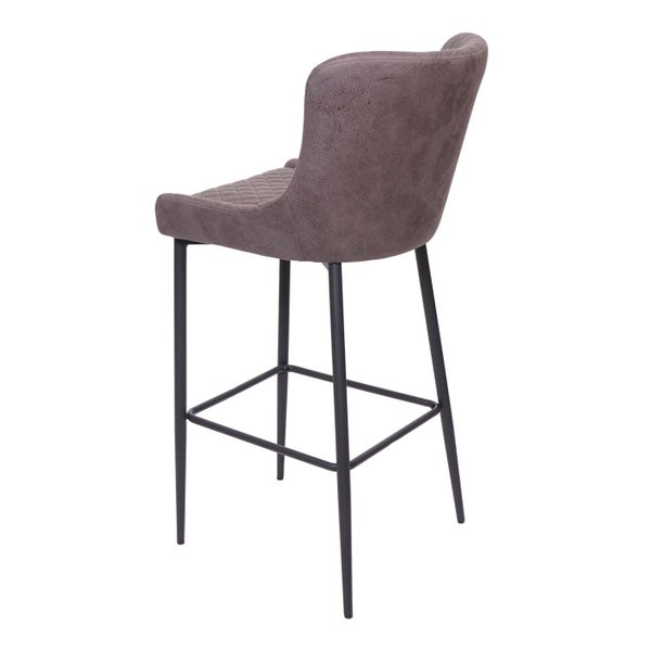 Barhocker mit Rückenlehne und Metallgestell