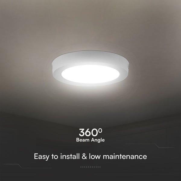 Weiße Deckenleuchte mit 360 Grad Abstrahlwinkel