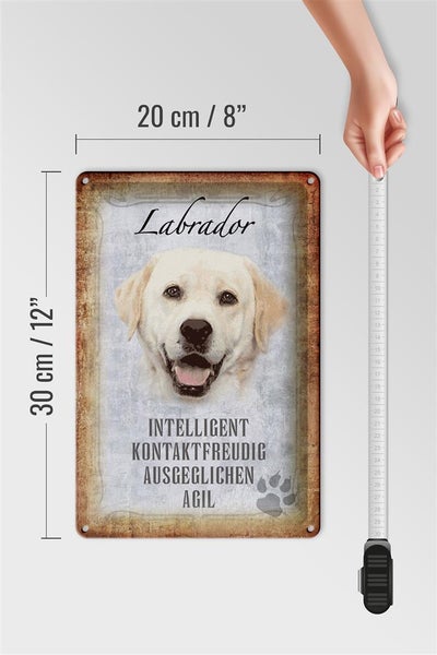 Blechschild Spruch 20x30cm Labrador Hund Schild
