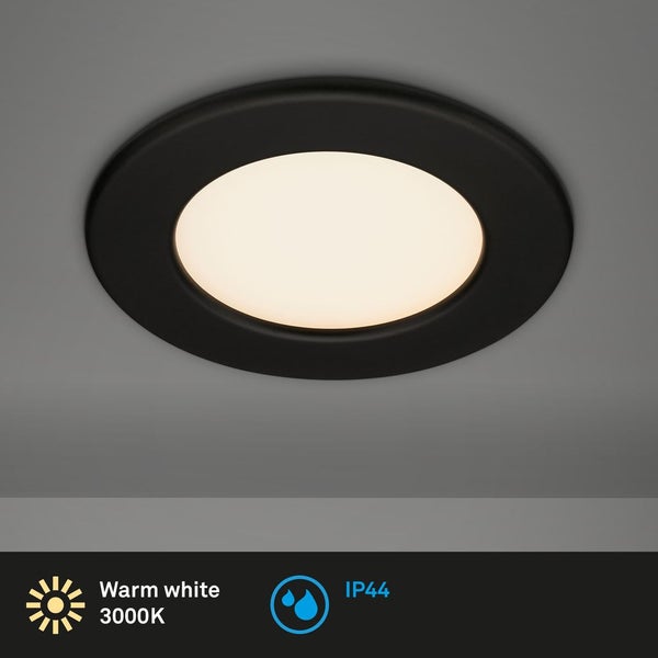 LED Einbauleuchte, matt-schwarz, 1xLED-Modul/6W