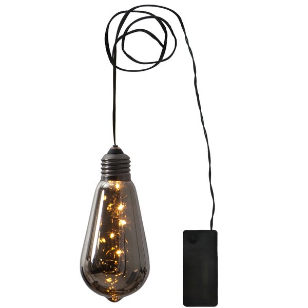 Dekorative Glühbirne mit Aufhängung und Batteriebetrieb