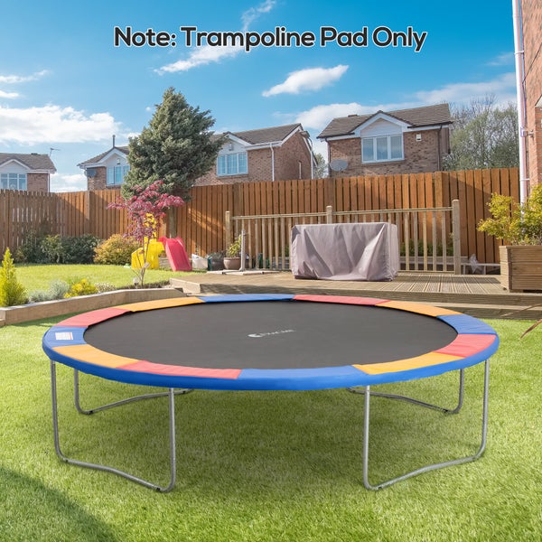 HOMCOM Trampolin Randabdeckung Sicherheitsnetz 8ft 10ft 12ft 15ft (Randabdeckung: Ø 366cm-Bunt)
