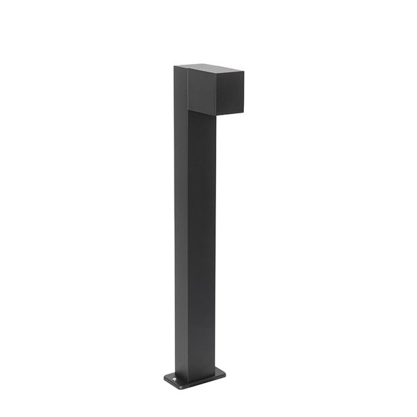 Moderne schwarze Außenwegeleuchte aus Metall in minimalistischem Design für Gartenwege.