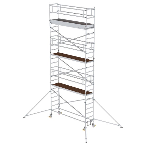 Rollgerüst mit mehreren Ebenen und Werkzeugablage