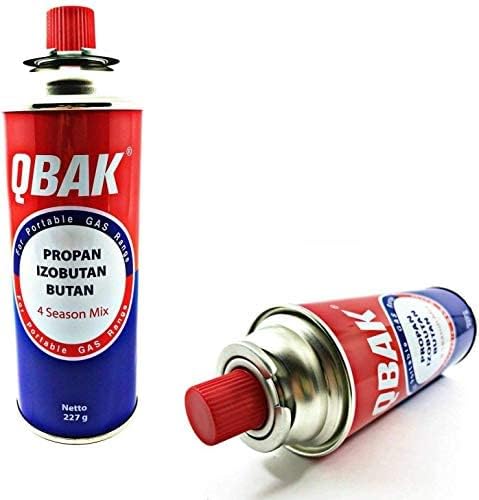 Resch QBAK 4er Set Gaskartuschen für Campingkocher/Gaskocher, Ersatzgaskartuschen à 227g, Camping Gas Kartusche, Gasflasche Butangas Propangas Kocher