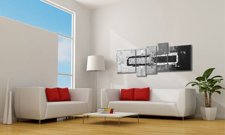 Das moderne Bild -Clash Of Contrast- 210x80x2 cm handgemaltes Unikat