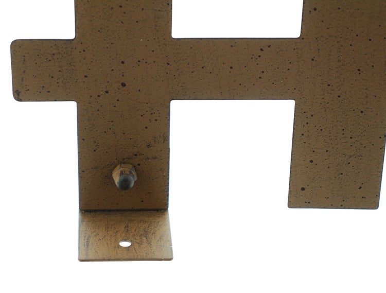 Metallzaun Detailansicht mit Halterung