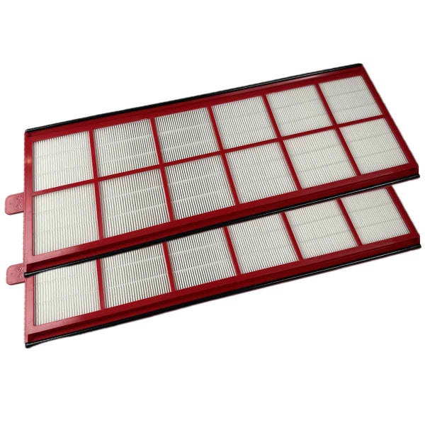 Zwei Luftfilter mit rechteckigem Rahmen und Faltenfilter