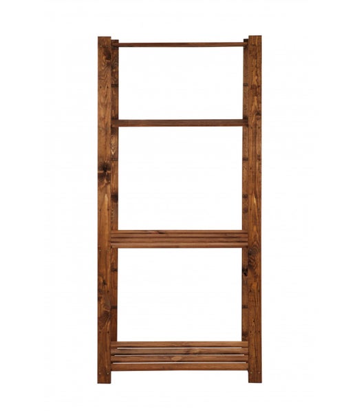 PROREGAL Holzregal Pinepeak HxBxT 150 x 80 x 38 cm 4 Fachboden 1,2 cm Dickes Kiefernholz Braun