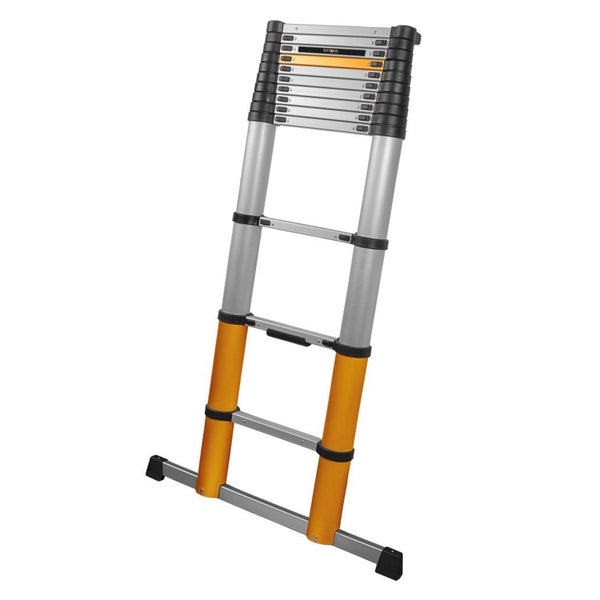 Batavia Teleskopleiter aus Aluminium mit Stabilisierungstraverse, ausziehbar.