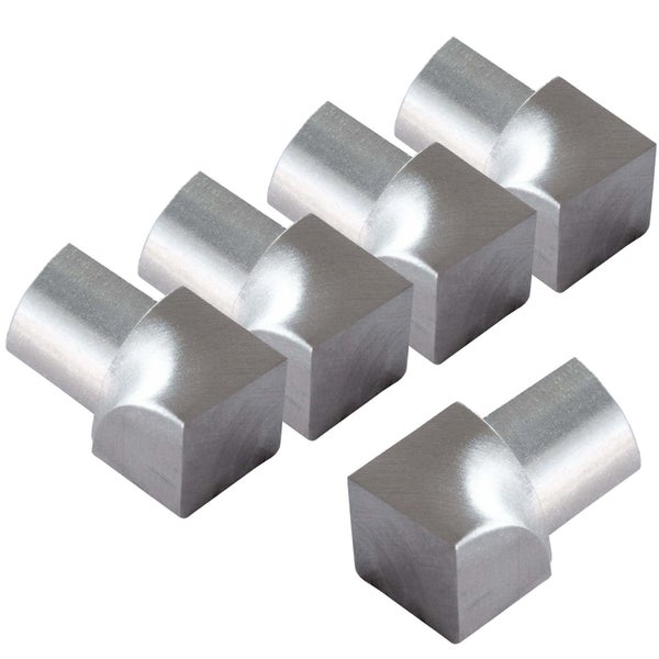 Eckverbinder aus Metall für Profile, 4er-Set.