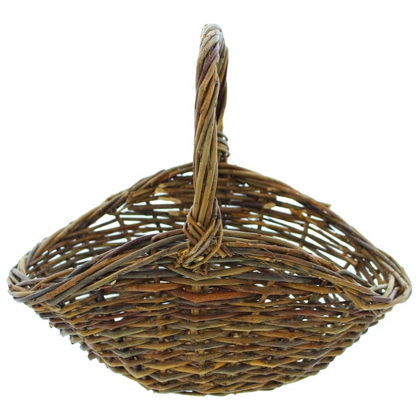 FRANK FLECHTWAREN | Bügelkorb Natur, klein, WEIDE, 31 x 21 x 16 cm, GH 27 cm